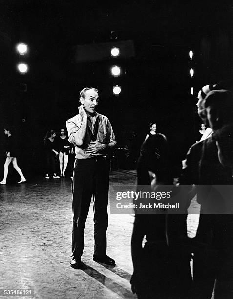 Choreographer George Balanchine leading a rehearsal.