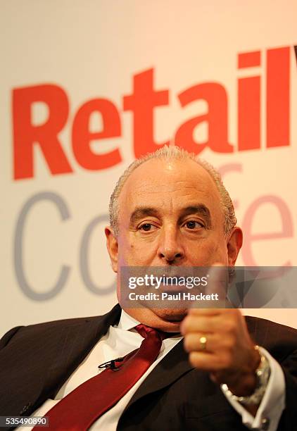 Businessman Sir Phillip Green speaks at a retail conference London. Sir Philip Green is a British billionaire businessman who owns some of the United...