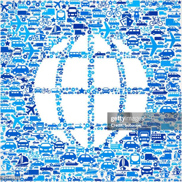 globe on transportation royalty free vector art pattern - subway train side view stock illustrations