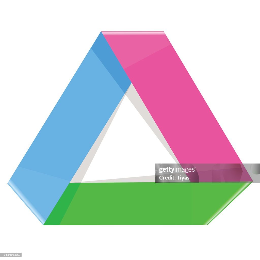 Proceso de Origami ciclo elemento de diseño de tres pasos