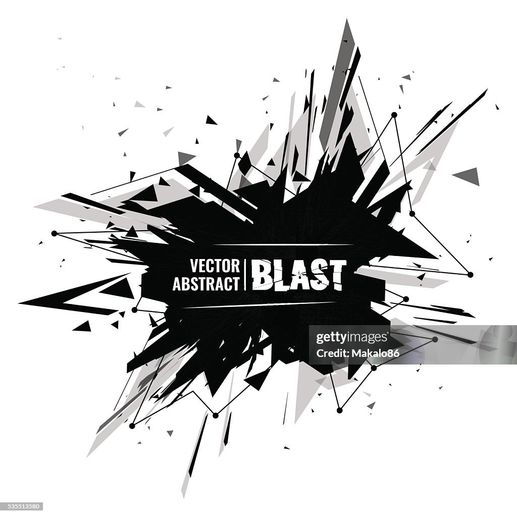 Abstract Explosion Frame Vector Illustration Of An Abstract Explosion High-Res Vector Graphic ...