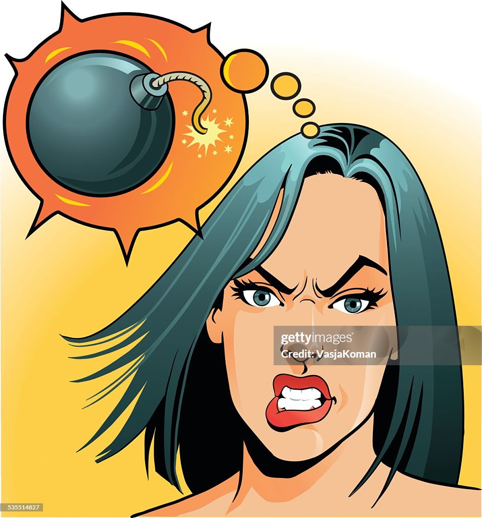 Angry Woman About To Explode High-Res Vector Graphic - Getty Images
