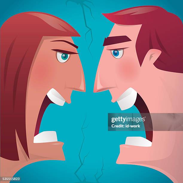 couple arguing - cheating husband stock illustrations