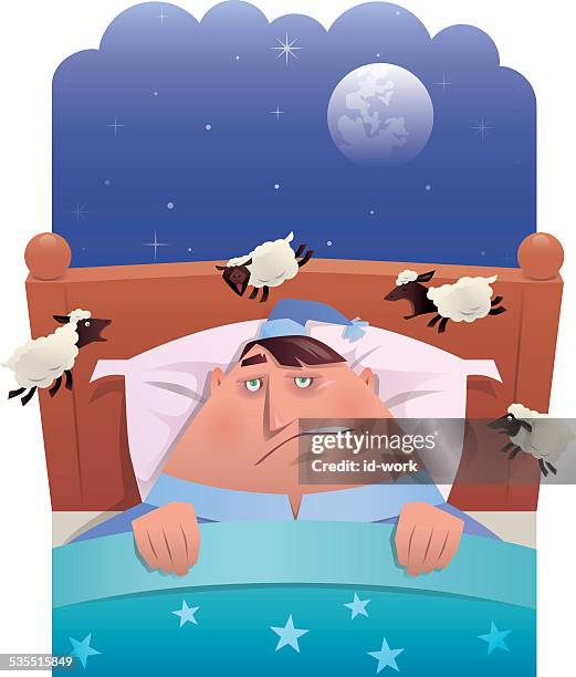 stockillustraties, clipart, cartoons en iconen met insomnia - insomnia