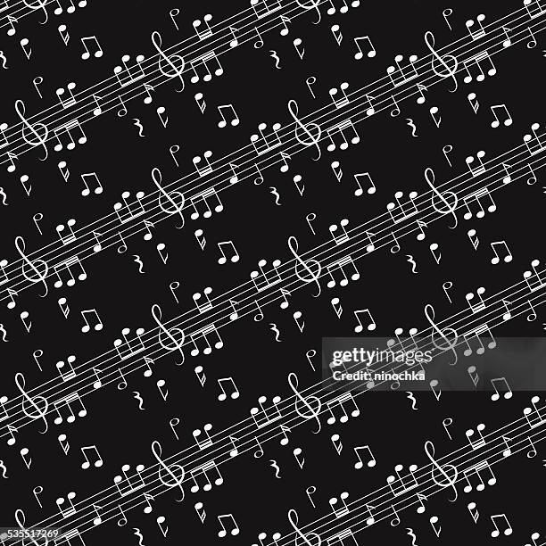 musical pattern - crotchets stock illustrations