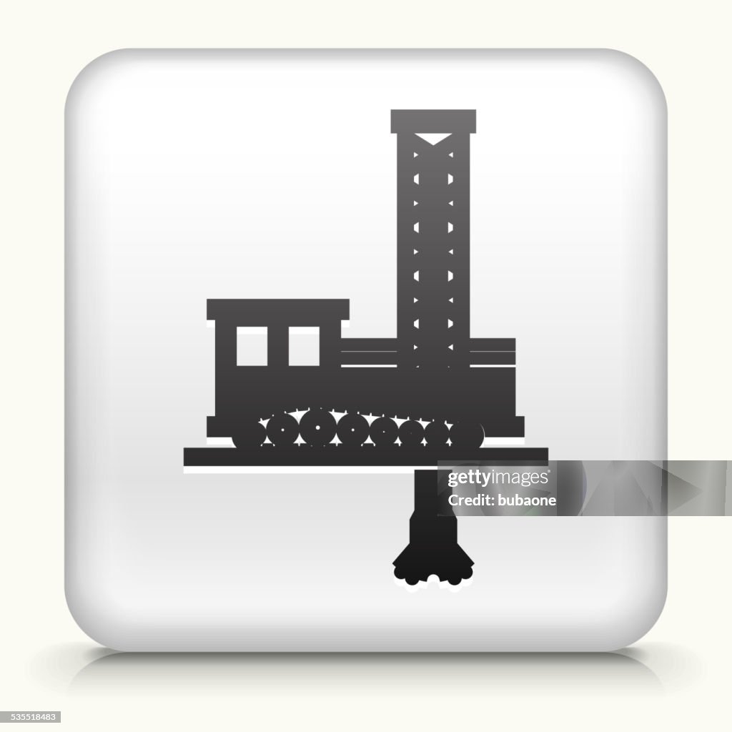 Digging Machine Icon Square Button With Digging Machine High-Res Vector Graphic - Getty Images