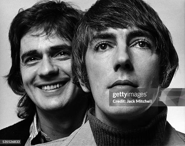 Comedy team Dudley Moore and Peter Cook photographed in 1973.