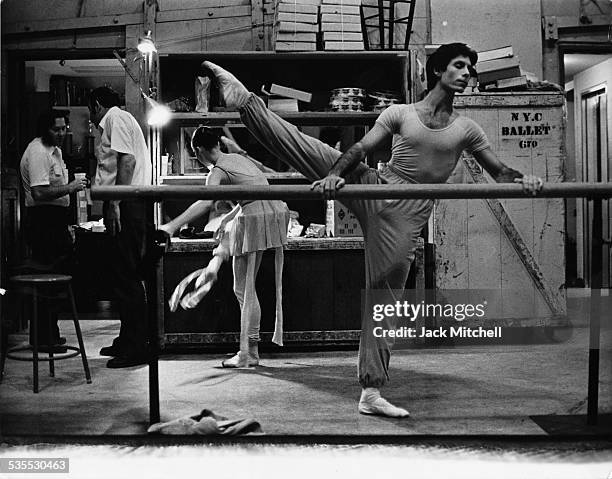 Backstage at the New York City Ballet, 1980.