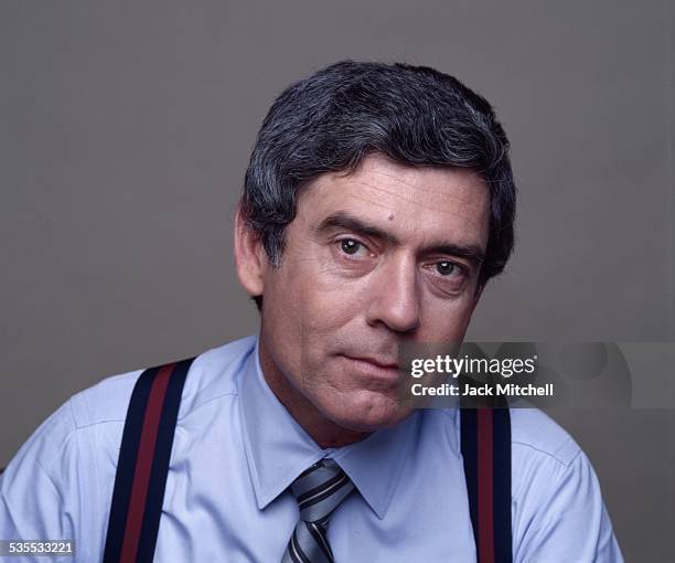 Evening News anchor Dan Rather photographed in 1981.