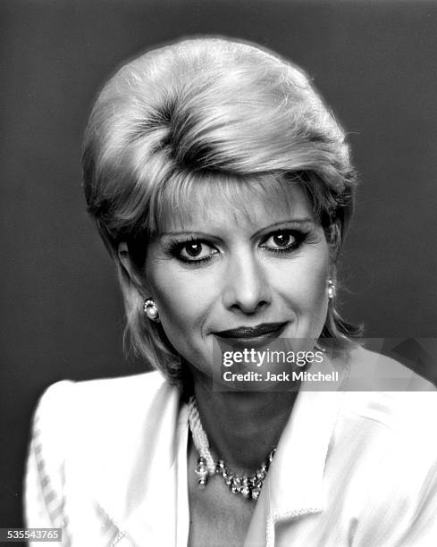Ivana Trump, Czech-American athlete, socialite, and fashion model noted for her marriage toDonald Trump, photographed in 1983.