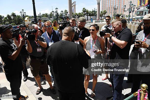 Khaled receives key to the Las Vegas strip and launches official snapchat channel at the Venetian Hotel and Casino on May 29, 2016 in Las Vegas,...