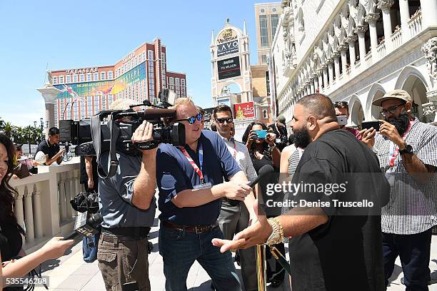 Khaled receives key to the Las Vegas strip and launches official snapchat channel at the Venetian Hotel and Casino on May 29, 2016 in Las Vegas,...