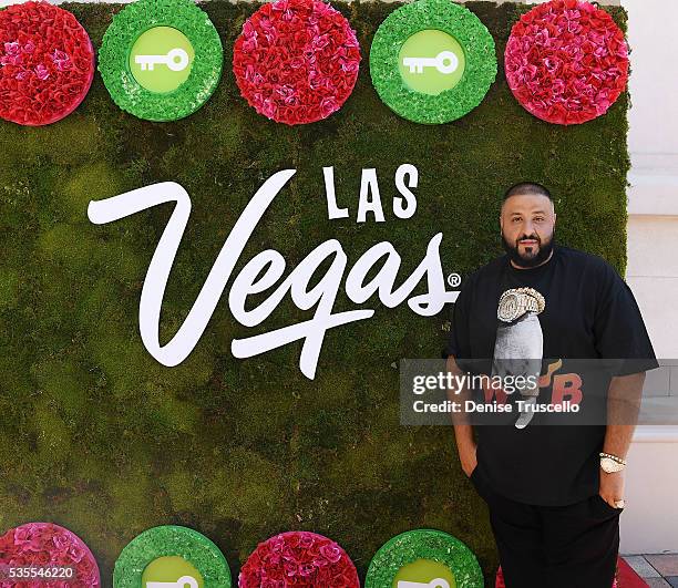 Khaled receives key to the Las Vegas strip and launches official snapchat channel at the Venetian Hotel and Casino on May 29, 2016 in Las Vegas,...