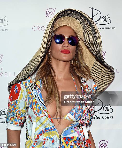 Singer/actress Jennifer Lopez hosts the "Carnival Del Sol" pool party at Drai's Beach Club - Nightclub at The Cromwell Las Vegas on May 29, 2016 in...