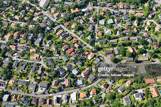 Suburban Neighborhood Overview Photos and Premium High Res Pictures ...