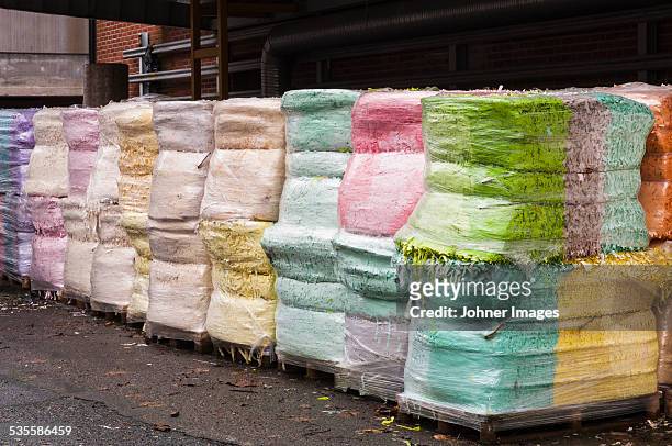 piles of recycling - paper mill stock pictures, royalty-free photos & images