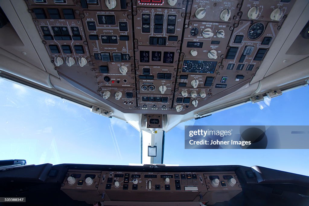 Close-up of cockpit