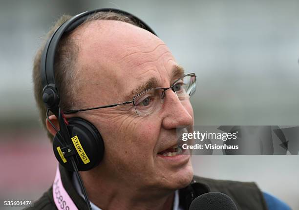 Jonathan Agnew of BBC Test Match Special during day one of the 2nd Investec Test match between England and Sri Lanka at Emirates Durham ICG on May...