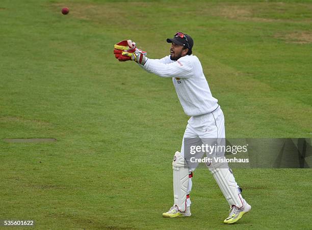 Sri Lanka wicket-keeper Dinesh Chandimal during day one of the 2nd Investec Test match between England and Sri Lanka at Emirates Durham ICG on May...