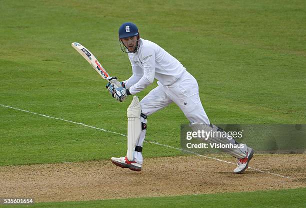 Alex Hales of England batting during day one of the 2nd Investec Test match between England and Sri Lanka at Emirates Durham ICG on May 27, 2016 in...