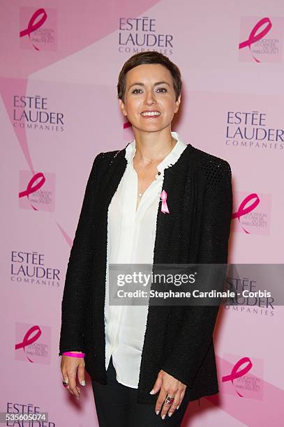 Sophie Jovillard attends the 20 Ans Du Ruban Rose event organized by Estee Lauder during Breast Cancer Awareness Month, in Paris.