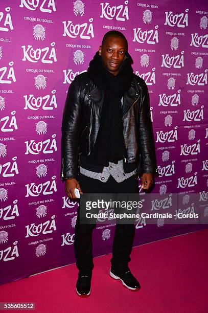 Singuila Beadaya attends the premiere of the new show of 'Cirque du Soleil': Kooza, in Boulogne-Billancourt.