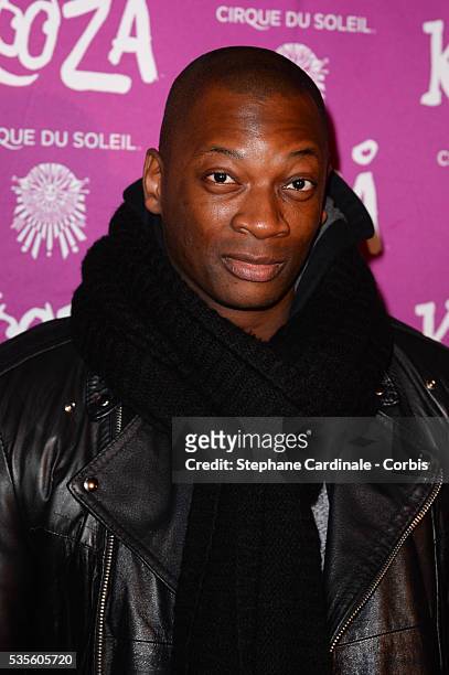 Singuila Beadaya attends the premiere of the new show of 'Cirque du Soleil': Kooza, in Boulogne-Billancourt.