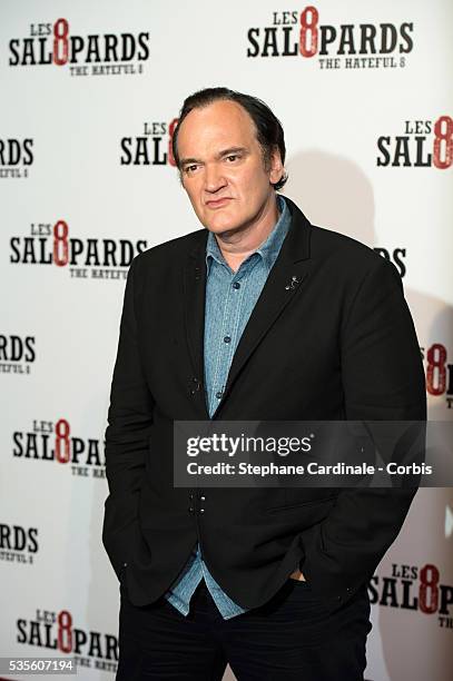 Director Quentin Tarantino attends the 'The Hateful Eight' Premiere at Le Grand Rex on December 11, 2015 in Paris, France.