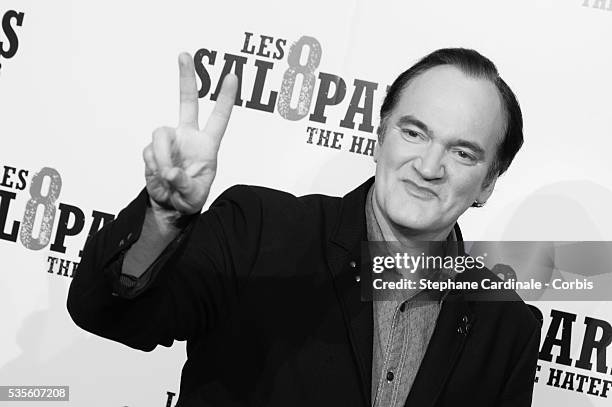 Director Quentin Tarantino attends the 'The Hateful Eight' Premiere at Le Grand Rex on December 11, 2015 in Paris, France.