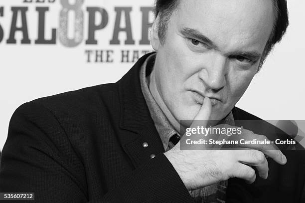 Director Quentin Tarantino attends the 'The Hateful Eight' Premiere at Le Grand Rex on December 11, 2015 in Paris, France.