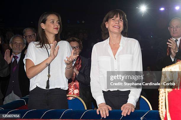 Pauline Ducruet and Princess Stephanie of Monaco attend the 40th International Circus Festival on January 17, 2016 in Monaco.