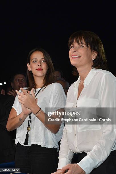 Pauline Ducruet and Princess Stephanie of Monaco attend the 40th International Circus Festival on January 17, 2016 in Monaco.