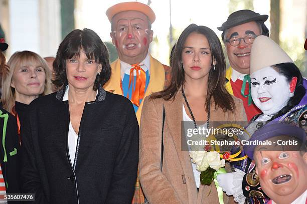 Princess Stephanie of Monaco and Pauline Ducruet attend the 40th International Circus Festival on January 17, 2016 in Monaco.