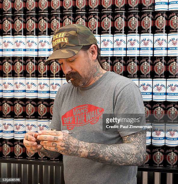 Tattoo artist Oliver Peck attends the Sailor Jerry Fleet Week Block... News  Photo - Getty Images