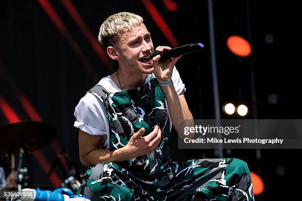 Olly Alexander from Years & Years performs on stage at Powderham Castle on May 29, 2016 in Exeter, England.