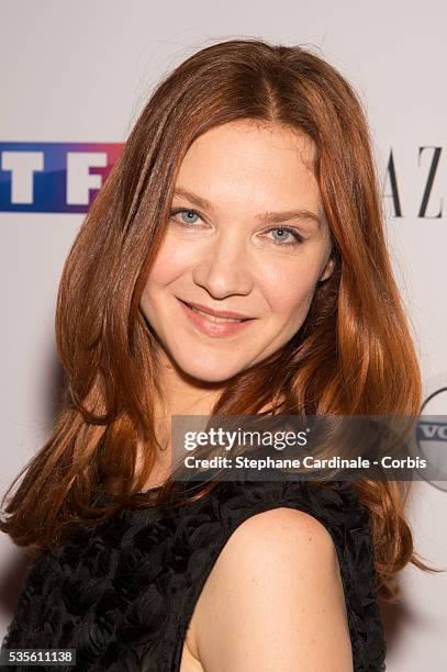 Actress Odile Vuillemin attends the 'Trophees du Film Francais' 23rd ceremony at Palais Brongniart on February 2, 2016 in Paris, France.