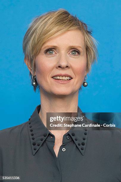 Actress Cynthia Nixon attends the 'A Quiet Passion' photo call during the 66th Berlinale International Film Festival Berlin at Grand Hyatt Hotel on...