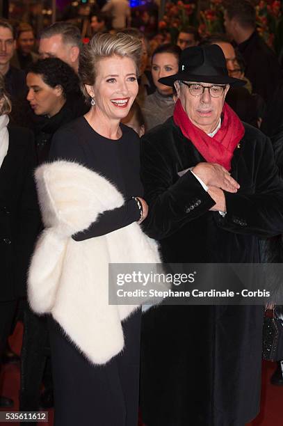 Emma Thompson and Dieter Kosslick attend the 'Alone in Berlin' premiere during the 66th Berlinale International Film Festival Berlin at Berlinale...