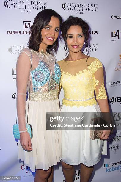 Laurence Roustandjee and Aida Touihri attend the Christophe Guillarme show as part of the Paris Fashion Week Womenswear Fall/Winter 2016/2017 on...