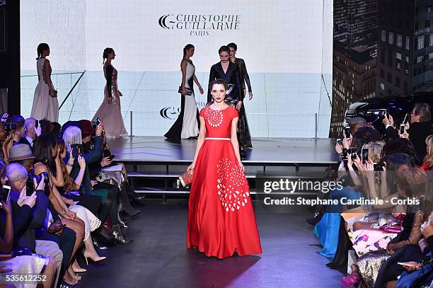 Models walk the runway during the Christophe Guillarme show as part of the Paris Fashion Week Womenswear Fall/Winter 2016/2017 on March 2, 2016 in...