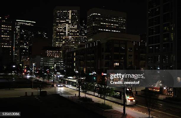 metro after dark - houston texas night stock pictures, royalty-free photos & images