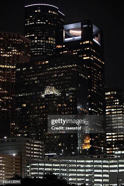 downtown plazas at night - zeesstof stock pictures, royalty-free photos & images