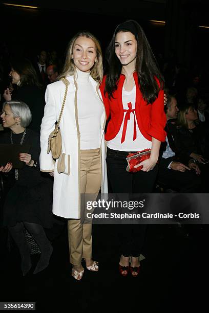 Eleonora Abbagnato and Bojana Panic at the Valentino Fall/Winter 2007-2008 collection during Paris Fashion Week.