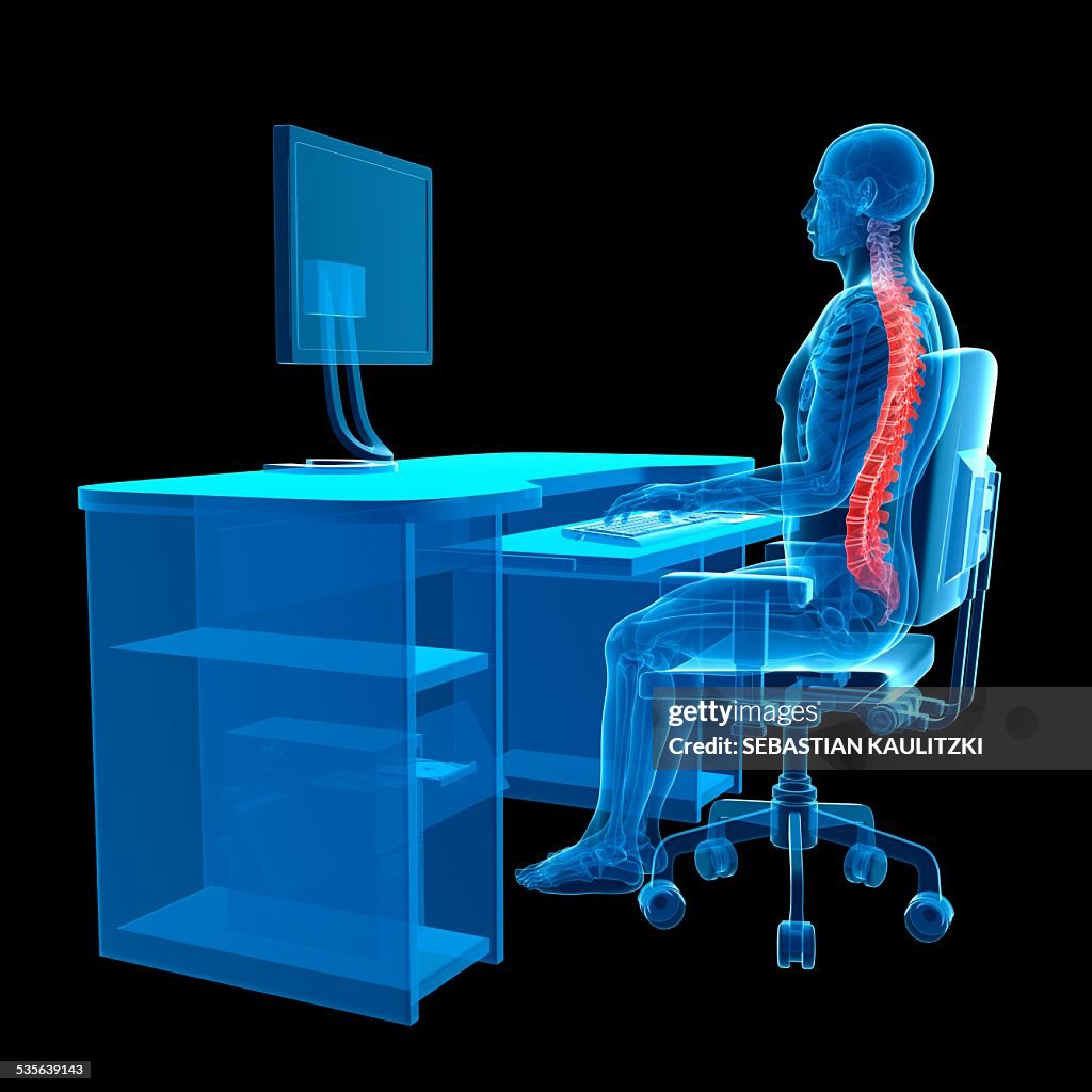 Monitor Sitting Posture While Working On Computer Monitor Proper