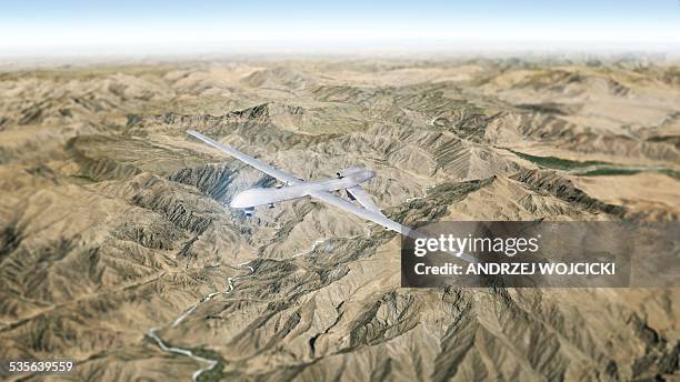 unmanned drone, artwork - drone landscape stock illustrations