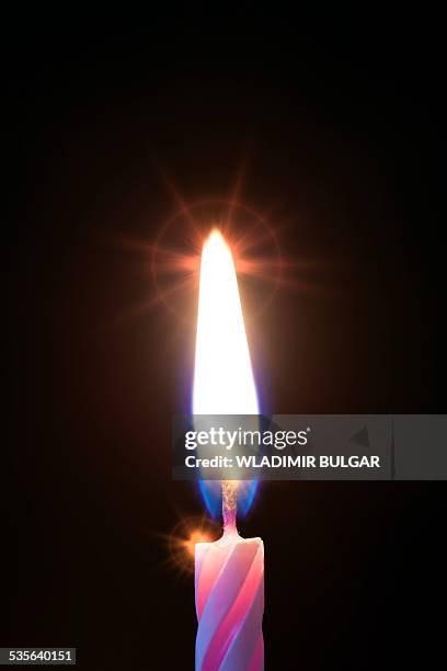 birthday candle - cake with one candle stock illustrations