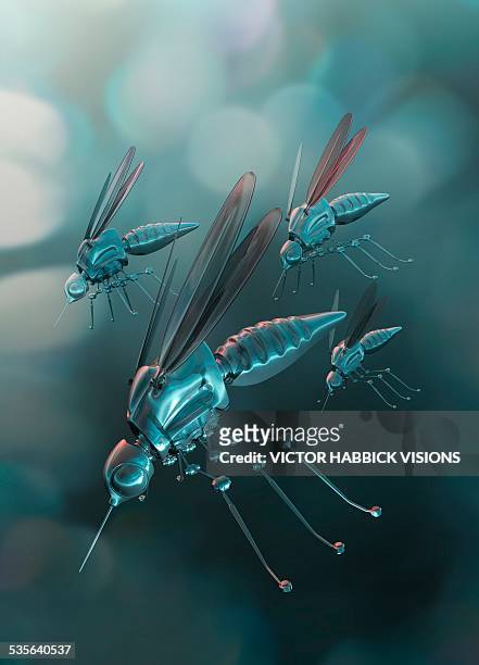 nano drones, artwork - insect stock illustrations