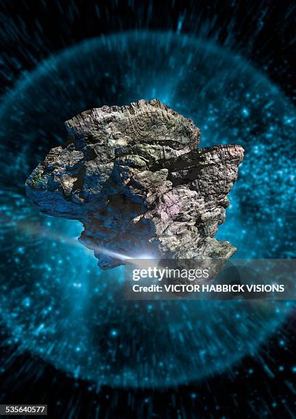 asteroid, artwork - asteroidengürtel stock-grafiken, -clipart, -cartoons und -symbole