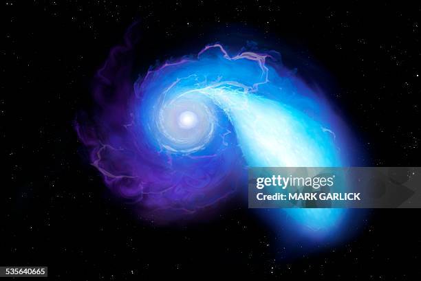 stockillustraties, clipart, cartoons en iconen met neutron star and white dwarf merging - neutron star