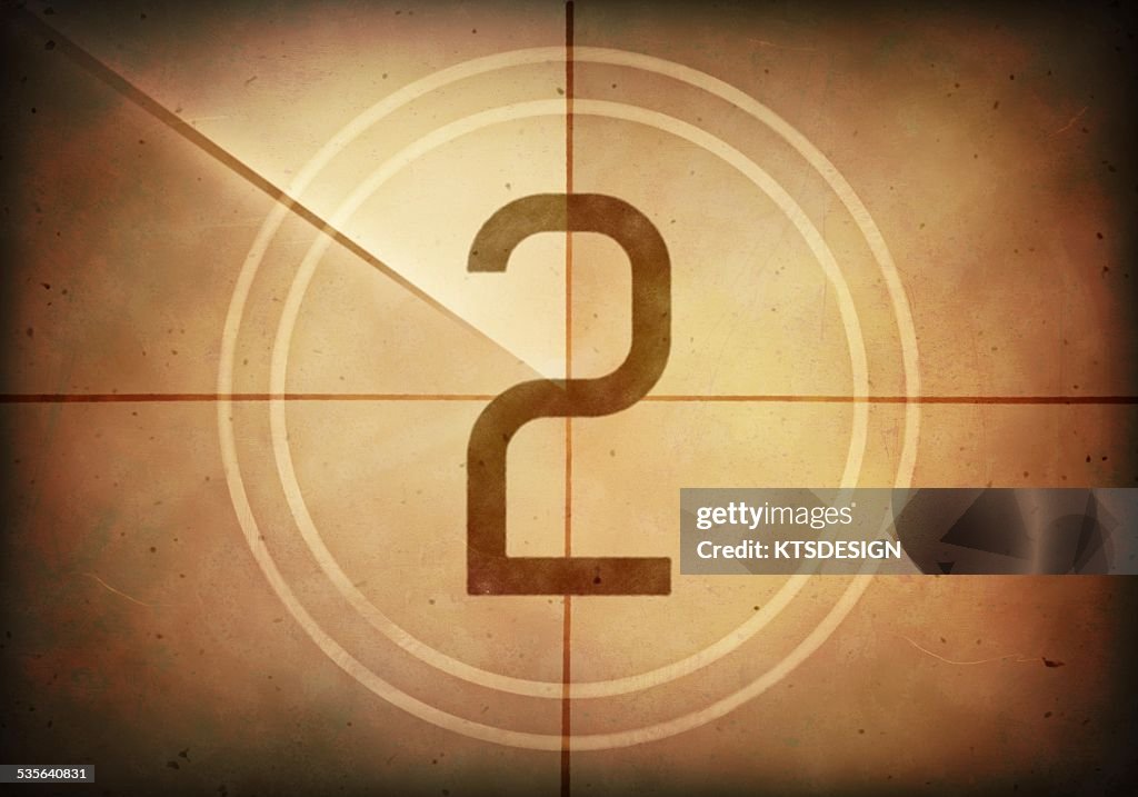 Vintage movie countdown, illustration